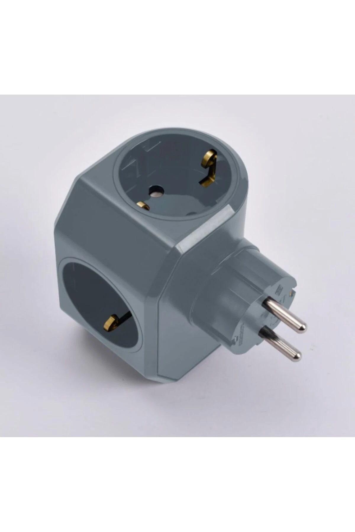 Viko Yonca Plus Üçlü Topraklı Priz Gri